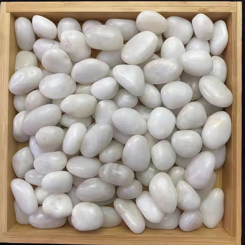 300g white river stones and polished pebbles