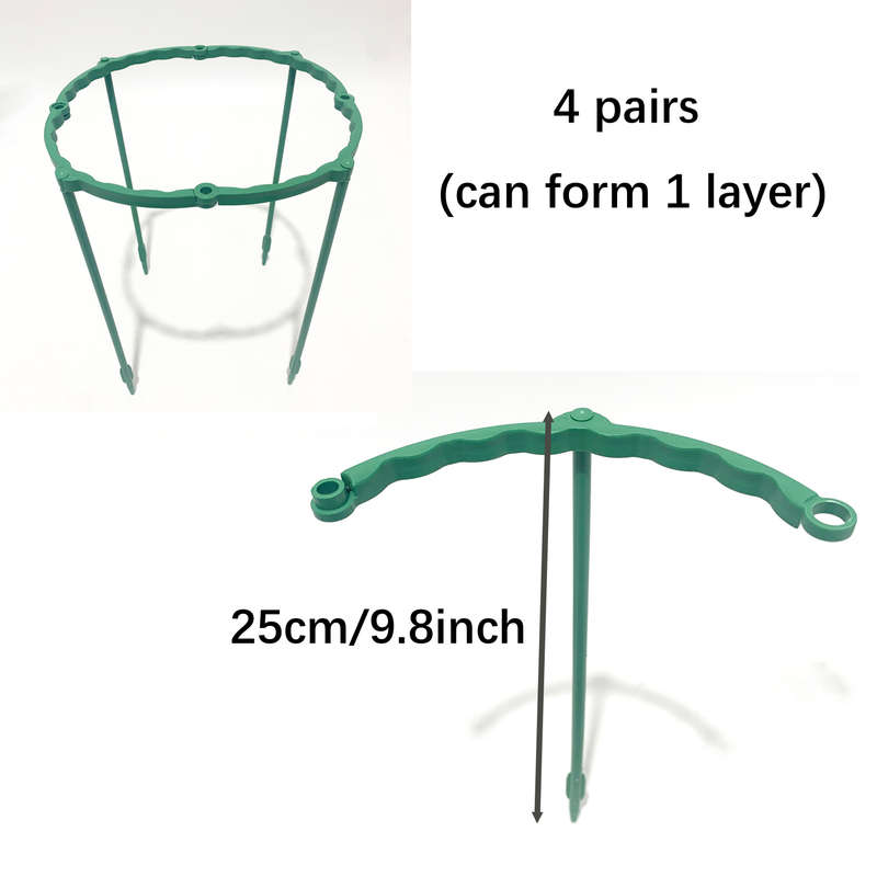 4 9.5 in (24.99 cm) heavy-duty plastic plant support stakes