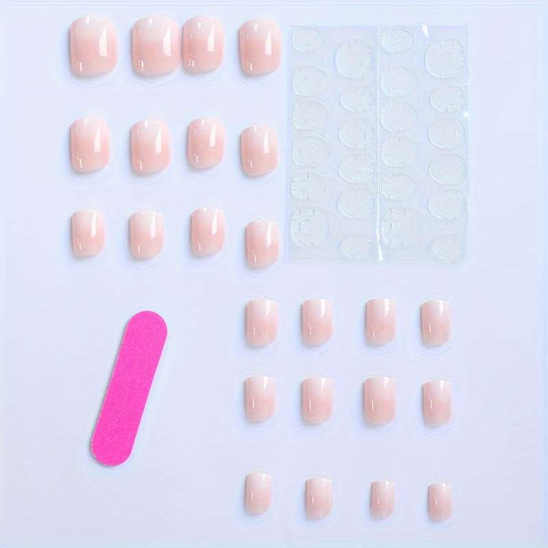 Square Jelly Color False Nails