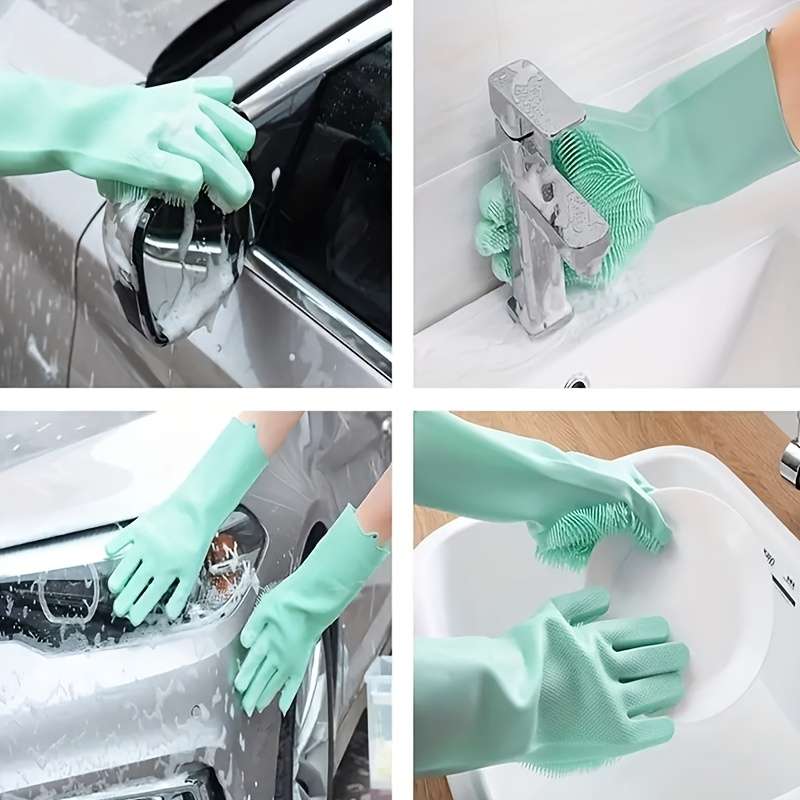 1 pair of kitchen dishwashing gloves