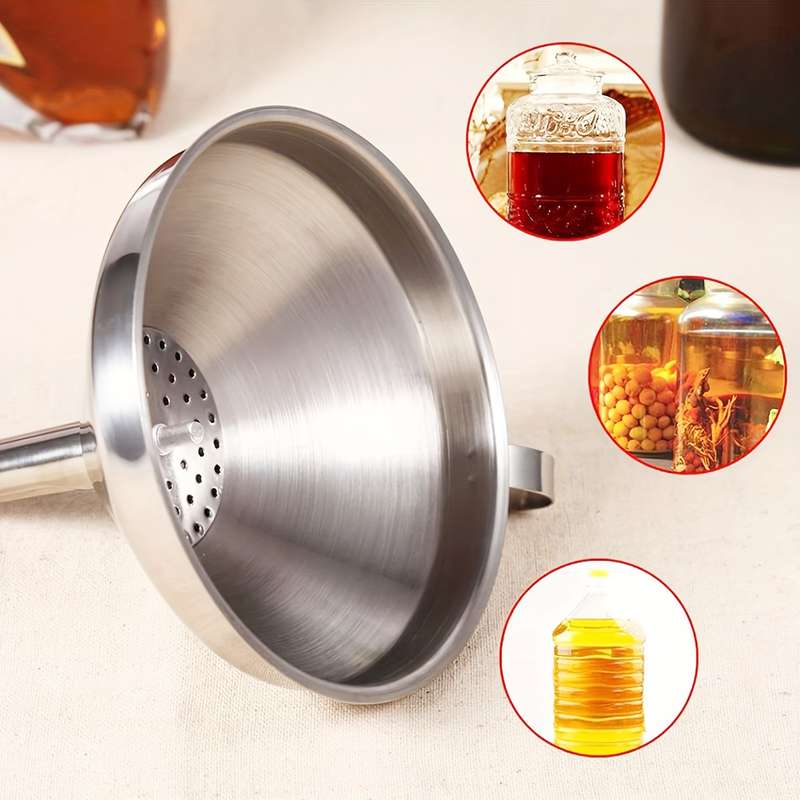 1 stainless steel funnel