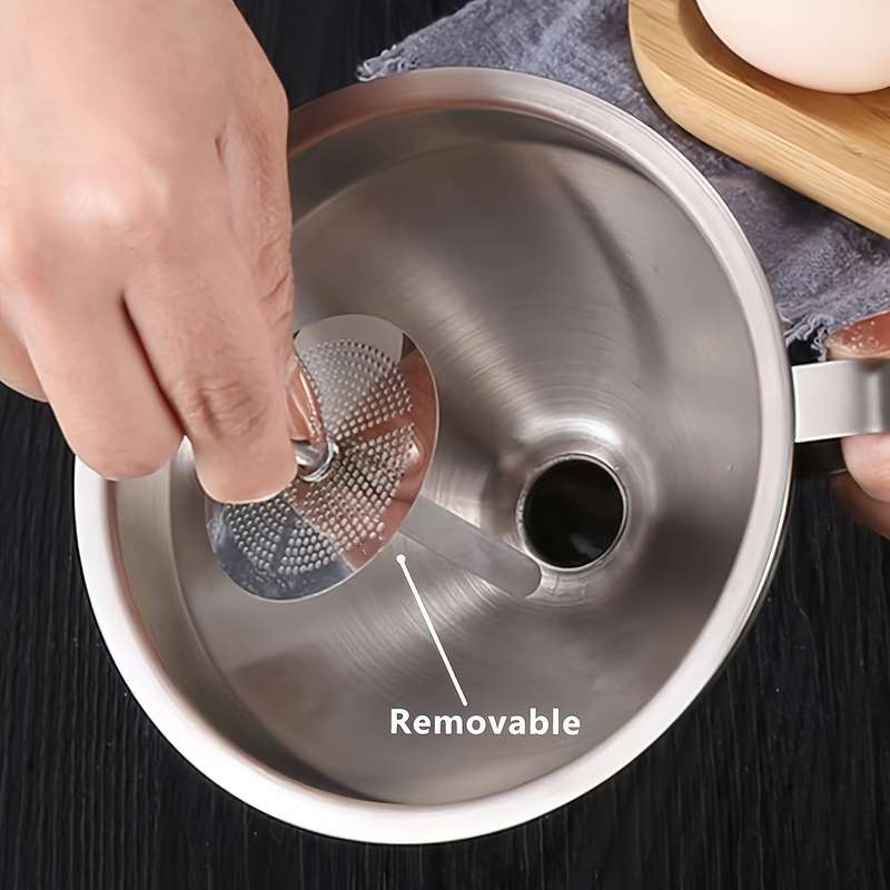 1 stainless steel funnel