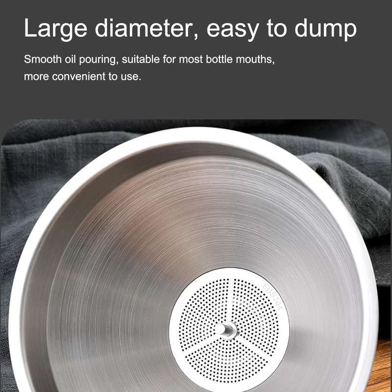 1 stainless steel funnel