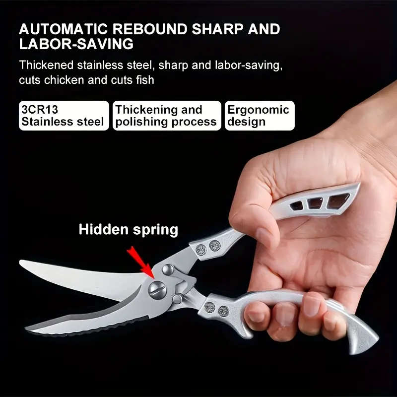 Upgraded stainless steel kitchen scissors