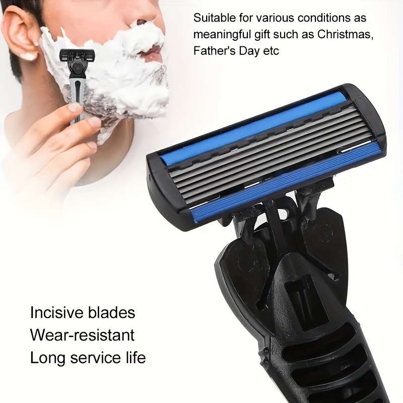 Men's manual razor 6 blade razor