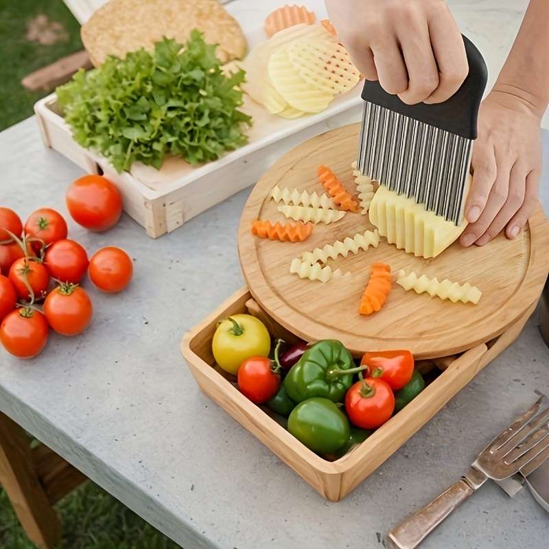 Stainless steel wavy knife, vegetable multi-purpose wavy knife, food safety kitchen knife, general purpose