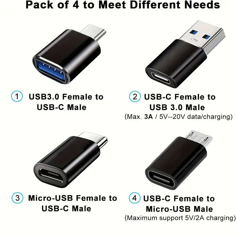 4 USB-C adapters