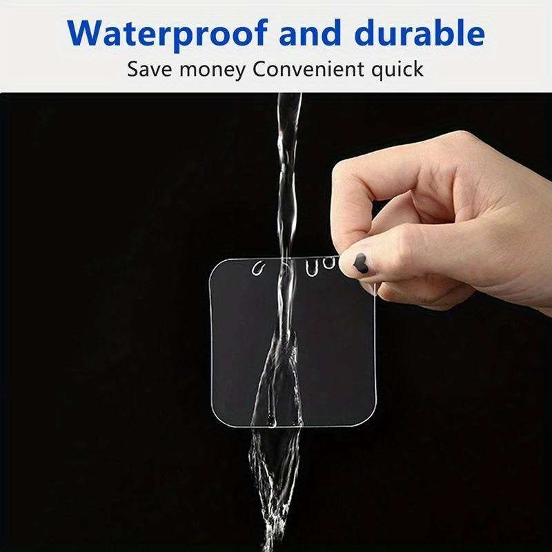 70pcs adhesive film hooks, strong adhesion, seamless, waterproof, easy to install, wall mount, home use
