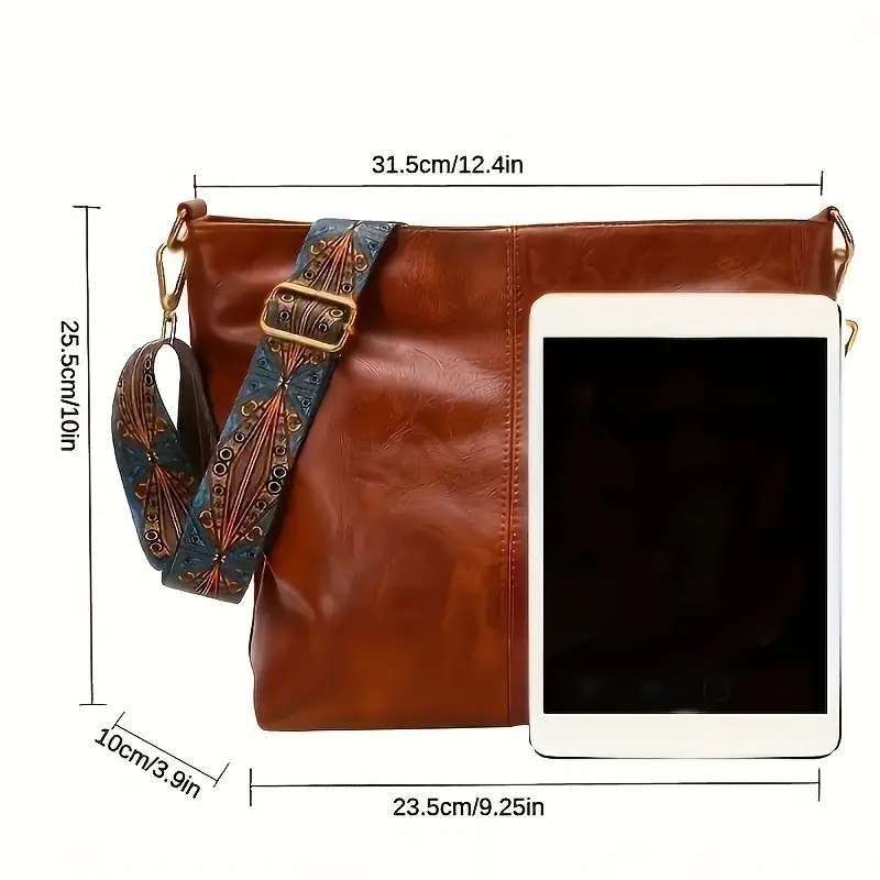 Bohemian style large capacity women's shoulder bag