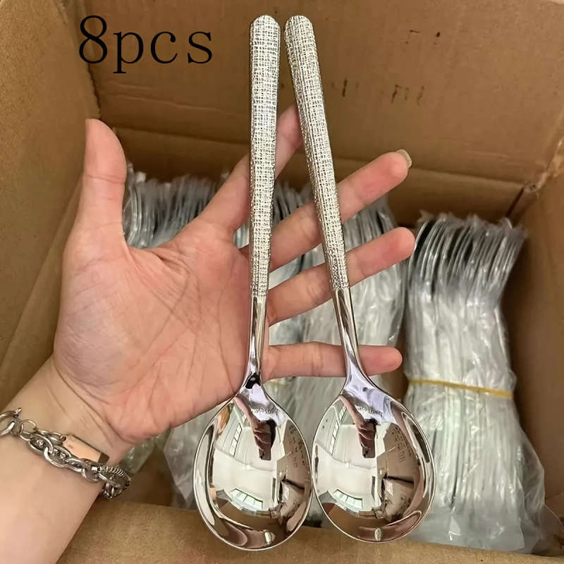 8-piece stainless steel spoon set