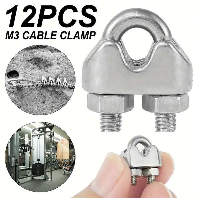 12 heavy duty M3 cable clamps