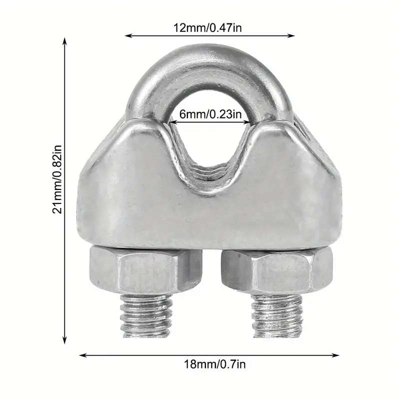 12 heavy duty M3 cable clamps