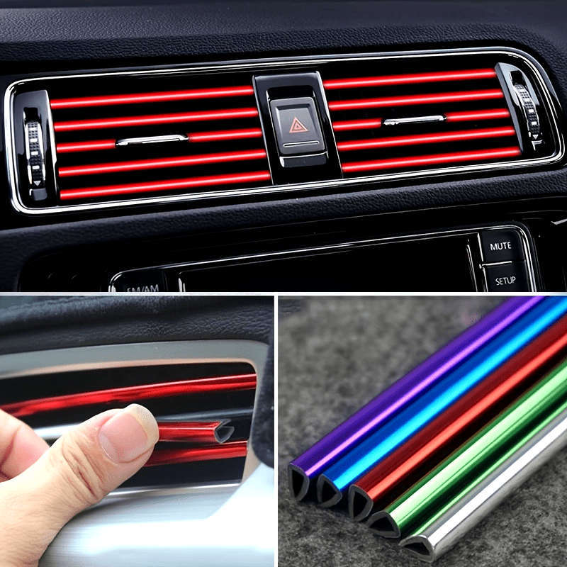 10 pieces 20cm Car air conditioning vent decorative strips