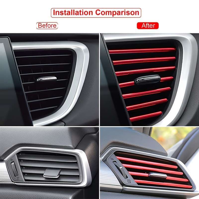 10 pieces 20cm Car air conditioning vent decorative strips
