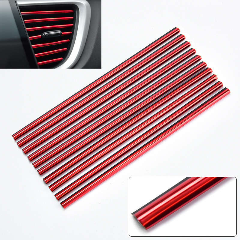10 pieces 20cm Car air conditioning vent decorative strips