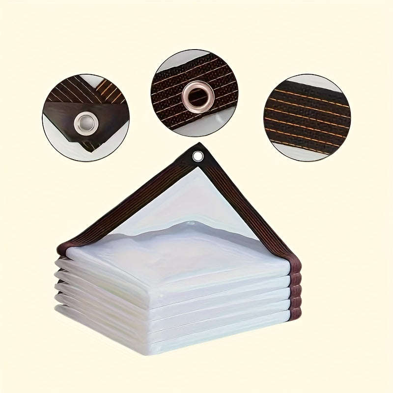 Waterproof UV Resistant Heavy Duty Clear Plastic Tarpaulin Size 1m x 2m