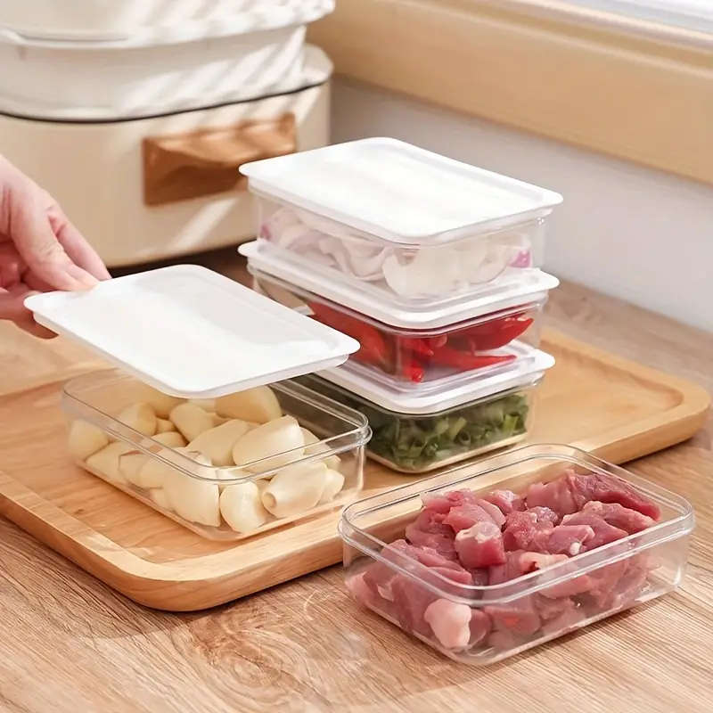 5-piece kitchen refrigerator storage box set (with lid)