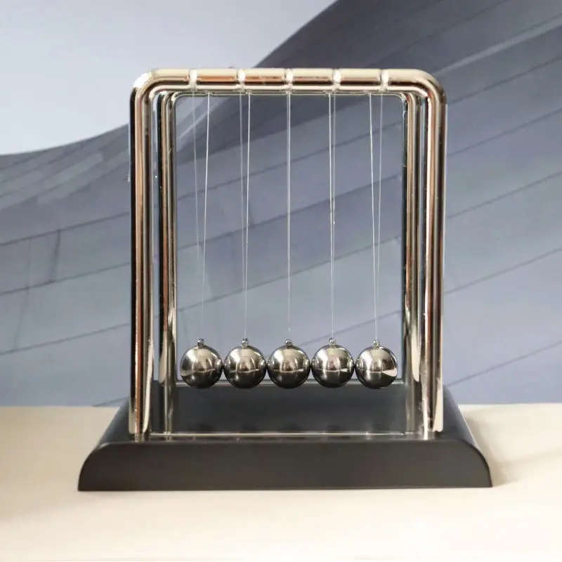 5 Ball Newton Cradle Metal and ABS Plastic Desktop Decoration