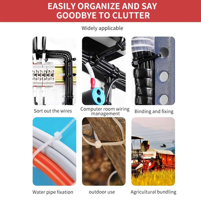 White nylon cable tie