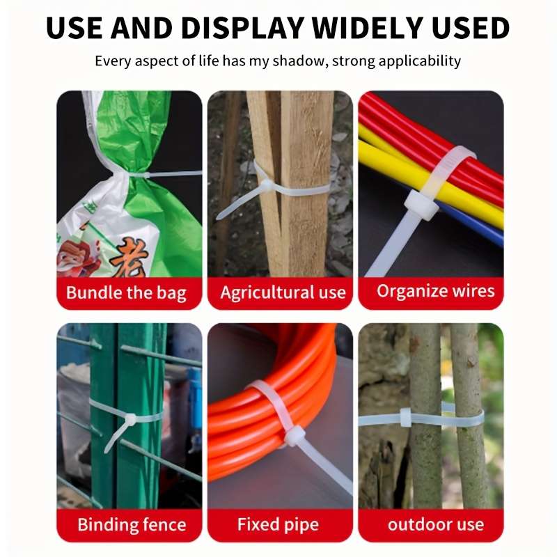 White nylon cable tie