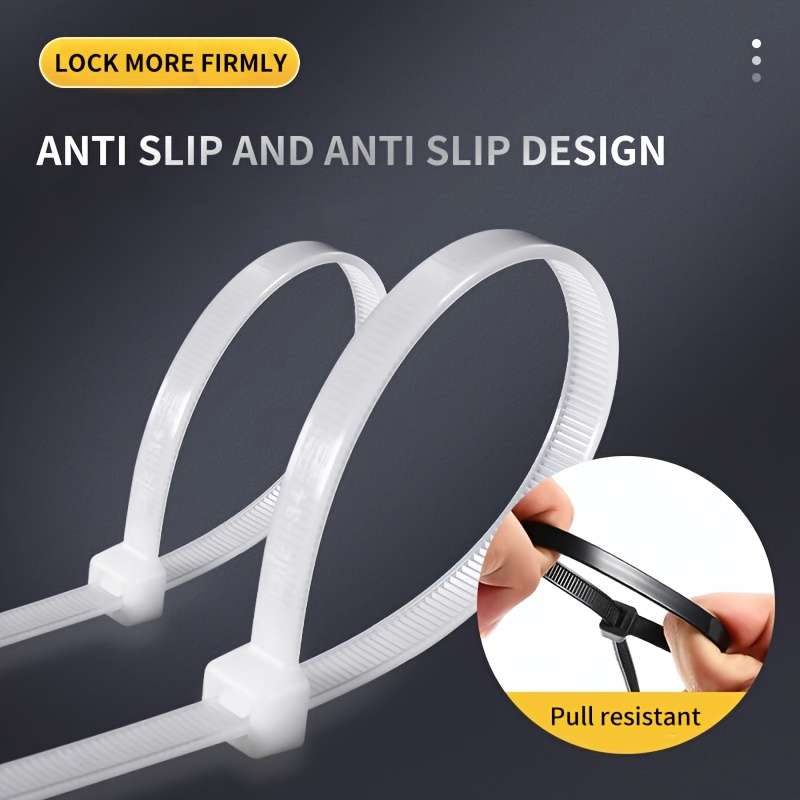 White nylon cable tie