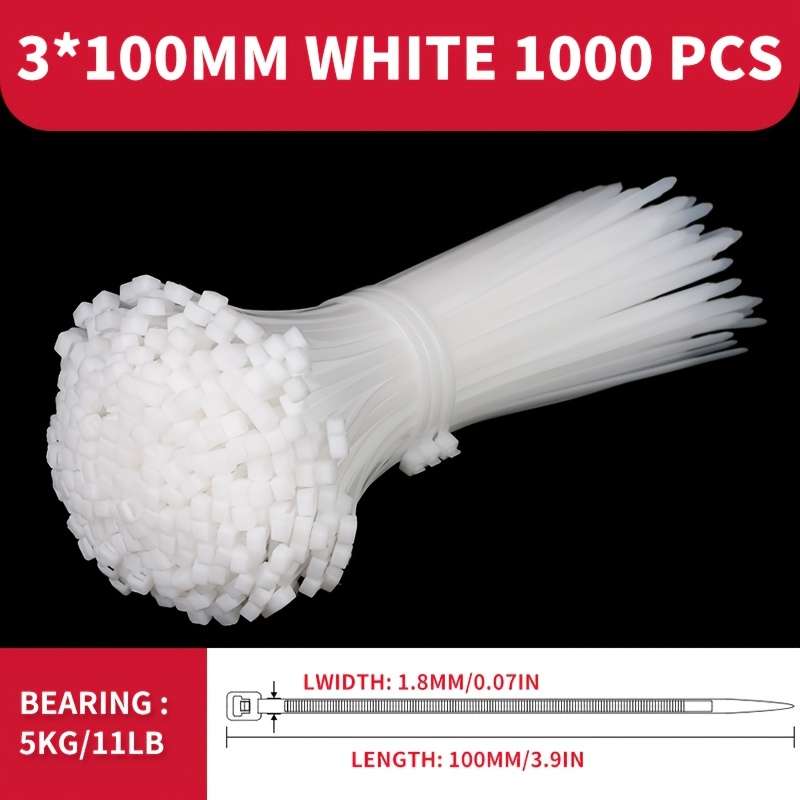 White nylon cable tie