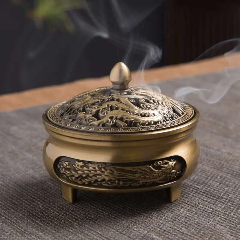 1 antique copper incense burner