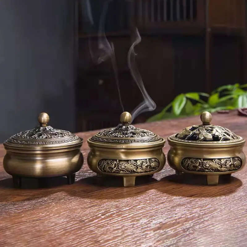 1 antique copper incense burner