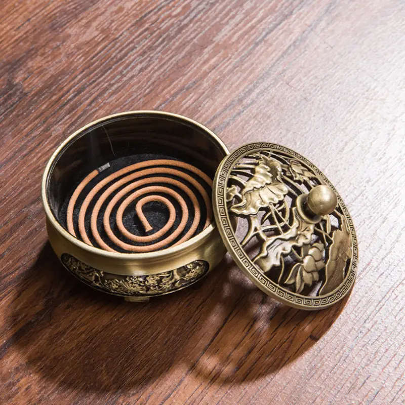 1 antique copper incense burner
