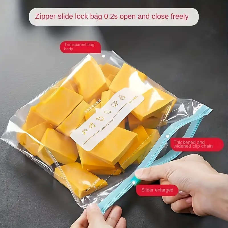 15 leak-proof airtight freezer bags