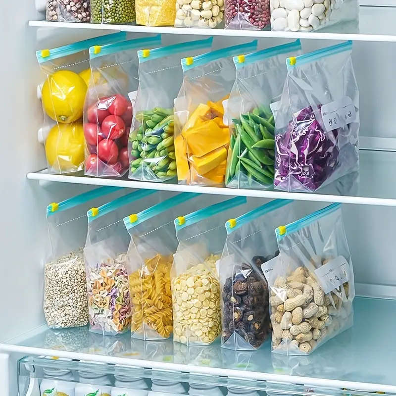 15 leak-proof airtight freezer bags