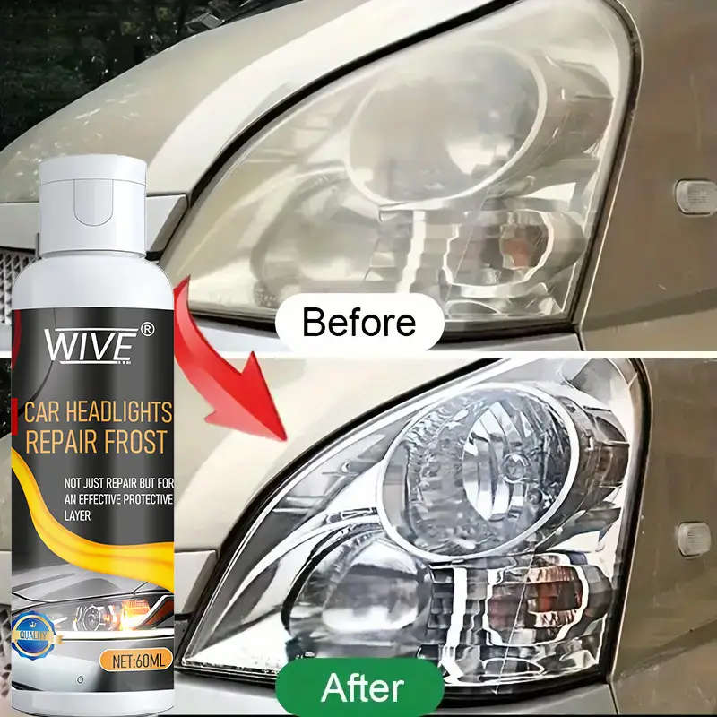 1-piece car headlight restoration kit, no need to polish, removes oxidation, enhances brightness, suitable for all models