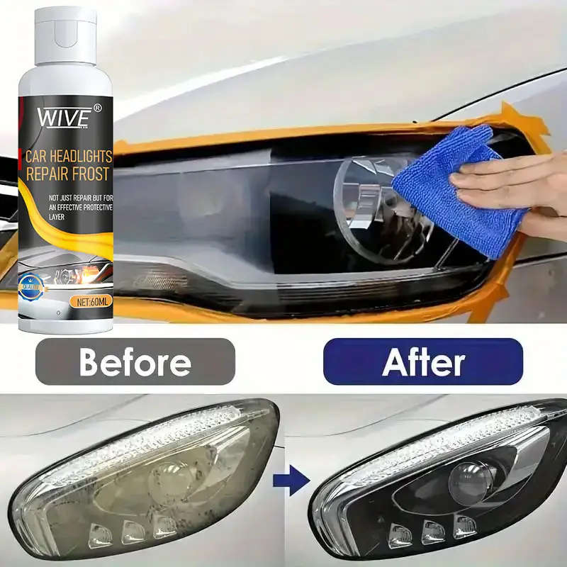 1-piece car headlight restoration kit, no need to polish, removes oxidation, enhances brightness, suitable for all models