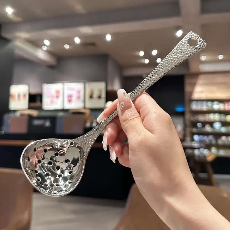2-pack stainless steel hot pot spoon, soup spoon, colander