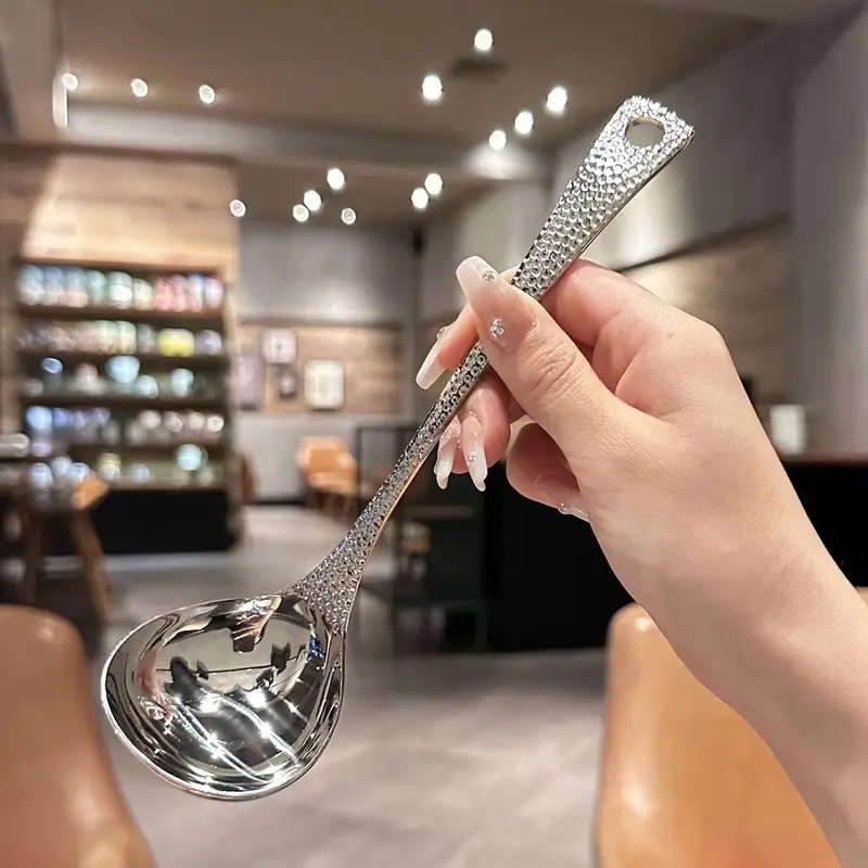2-pack stainless steel hot pot spoon, soup spoon, colander