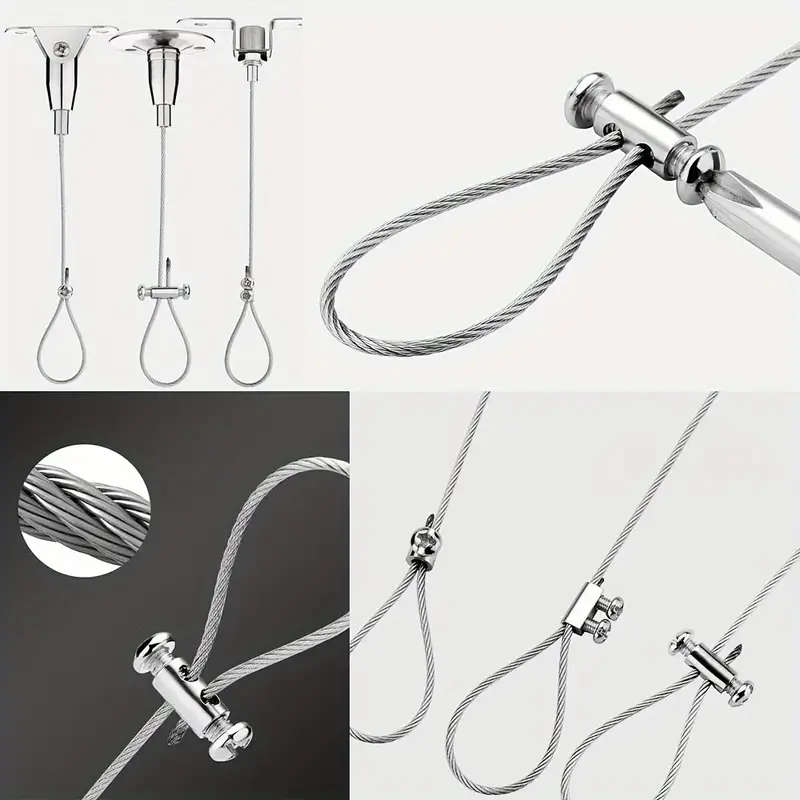 20pcs adjustable upgraded wire rope cable clips