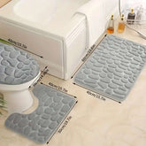 3pc bathroom mat set