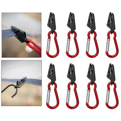 15 durable stainless steel wind clips with carabiner