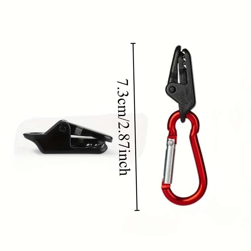 15 durable stainless steel wind clips with carabiner