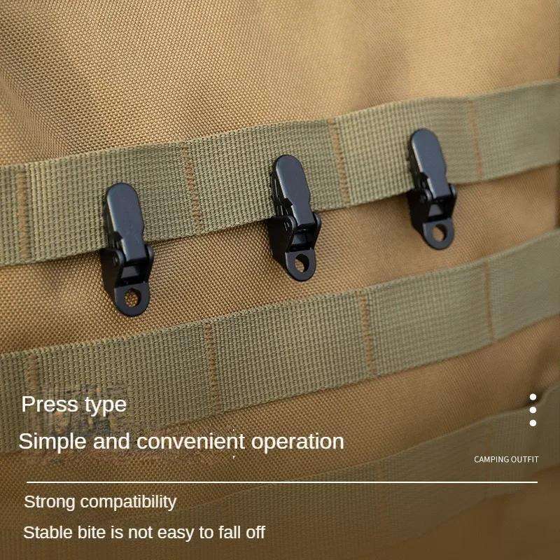 15 durable stainless steel wind clips with carabiner