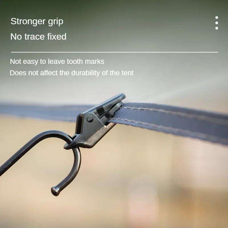 15 durable stainless steel wind clips with carabiner