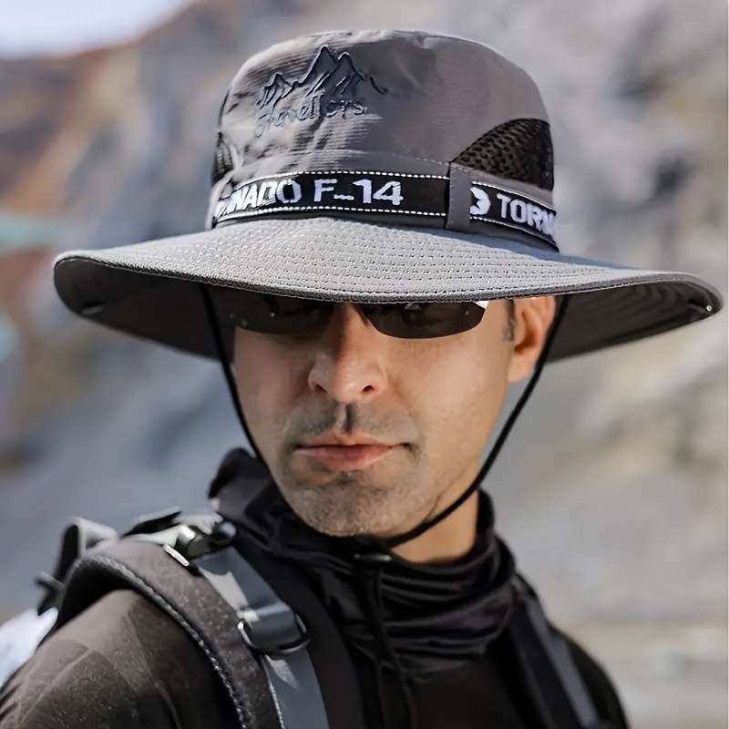 Men's wide brim outdoor hiking hat