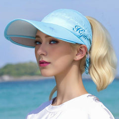 1pcs Women's Adjustable Visor Baseball Cap UPF Sun Protection Breathable Mesh Back Wide Brim