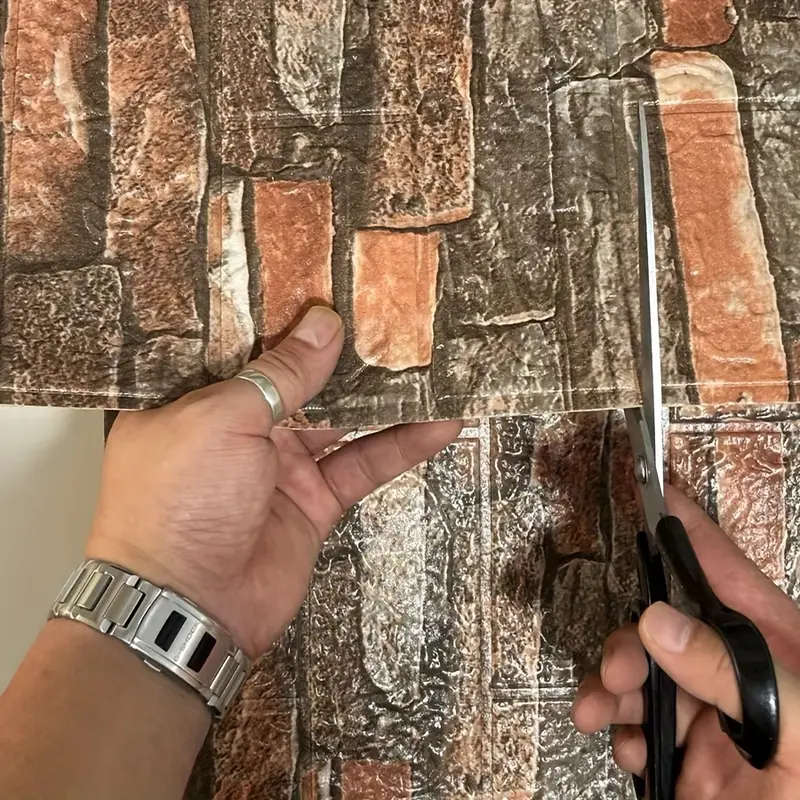 50 pieces of brick pattern self-adhesive 3D wall stickers