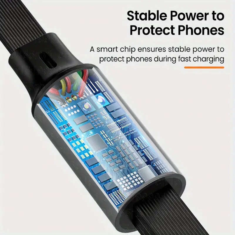 3 in 1 Retractable USB C 6A 100W USB Fast Charger