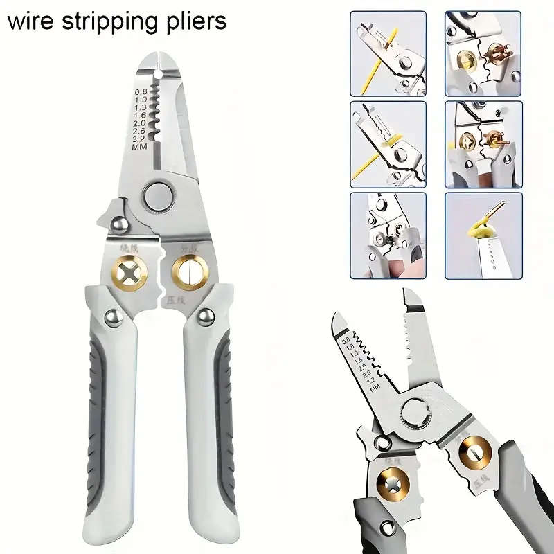 Heavy-duty stainless steel pliers and wire strippers