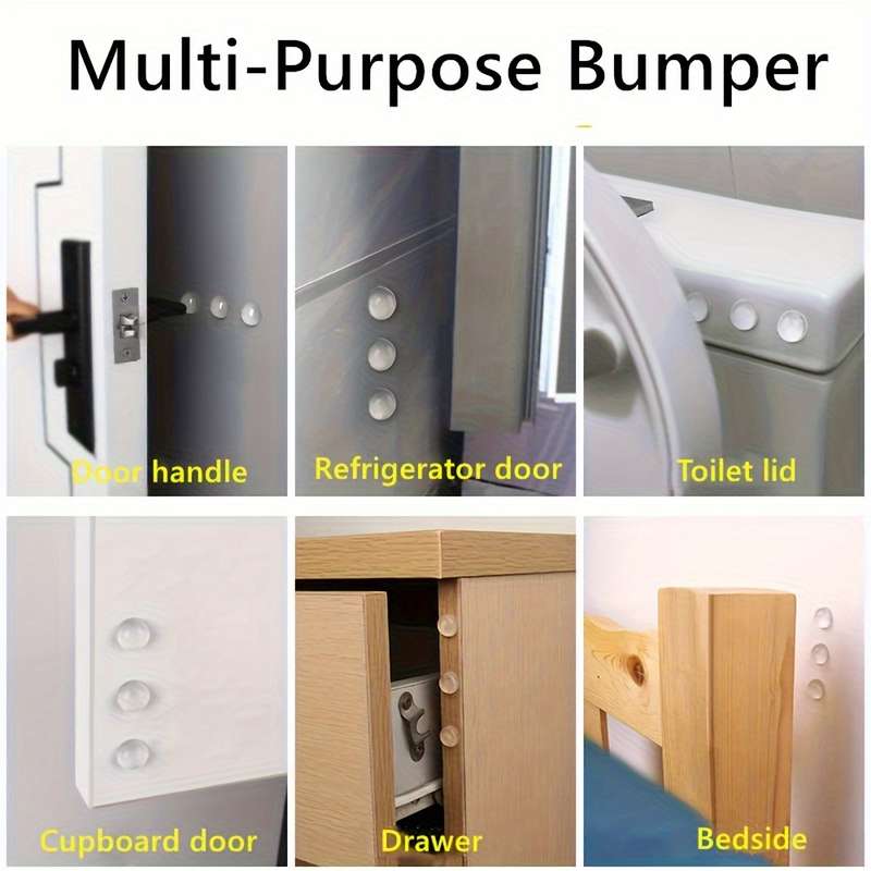 100 Self-adhesive Rubber Door Stoppers