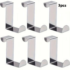 3 stainless steel door hooks