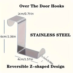 3 stainless steel door hooks