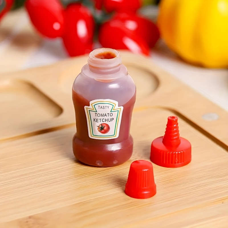 4 portable mini ketchup bottles
